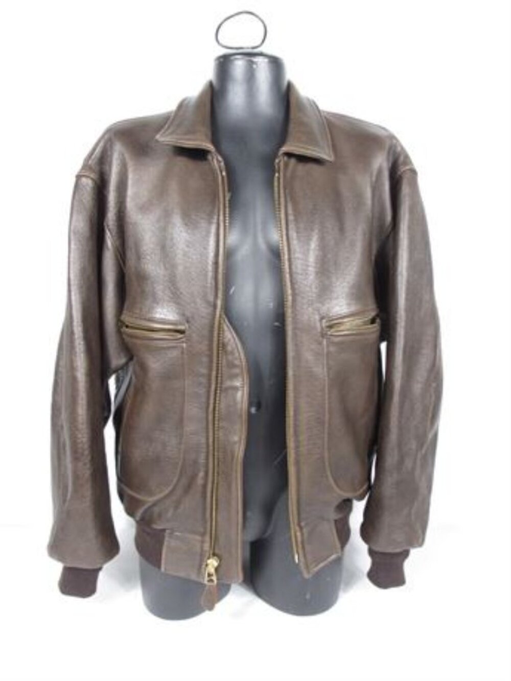 AUTHENTIC LEATHER PILOT'S JACKET, SIZE 44